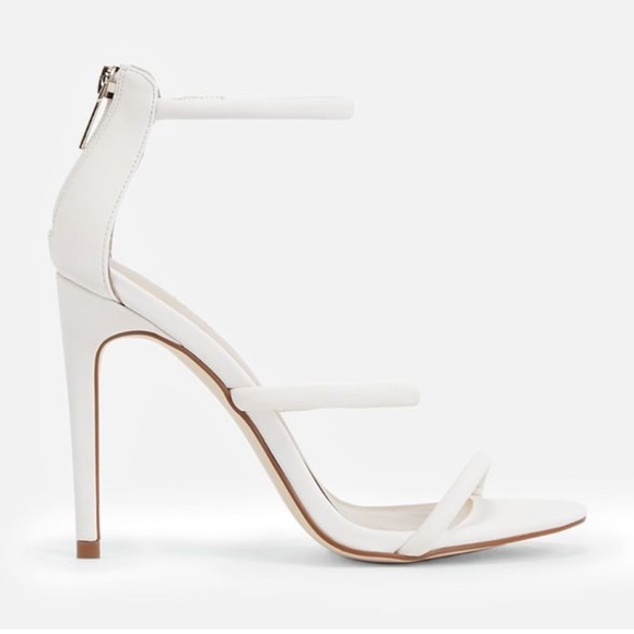 White Justfab Sandals size 8.5 - Picture 2 of 3